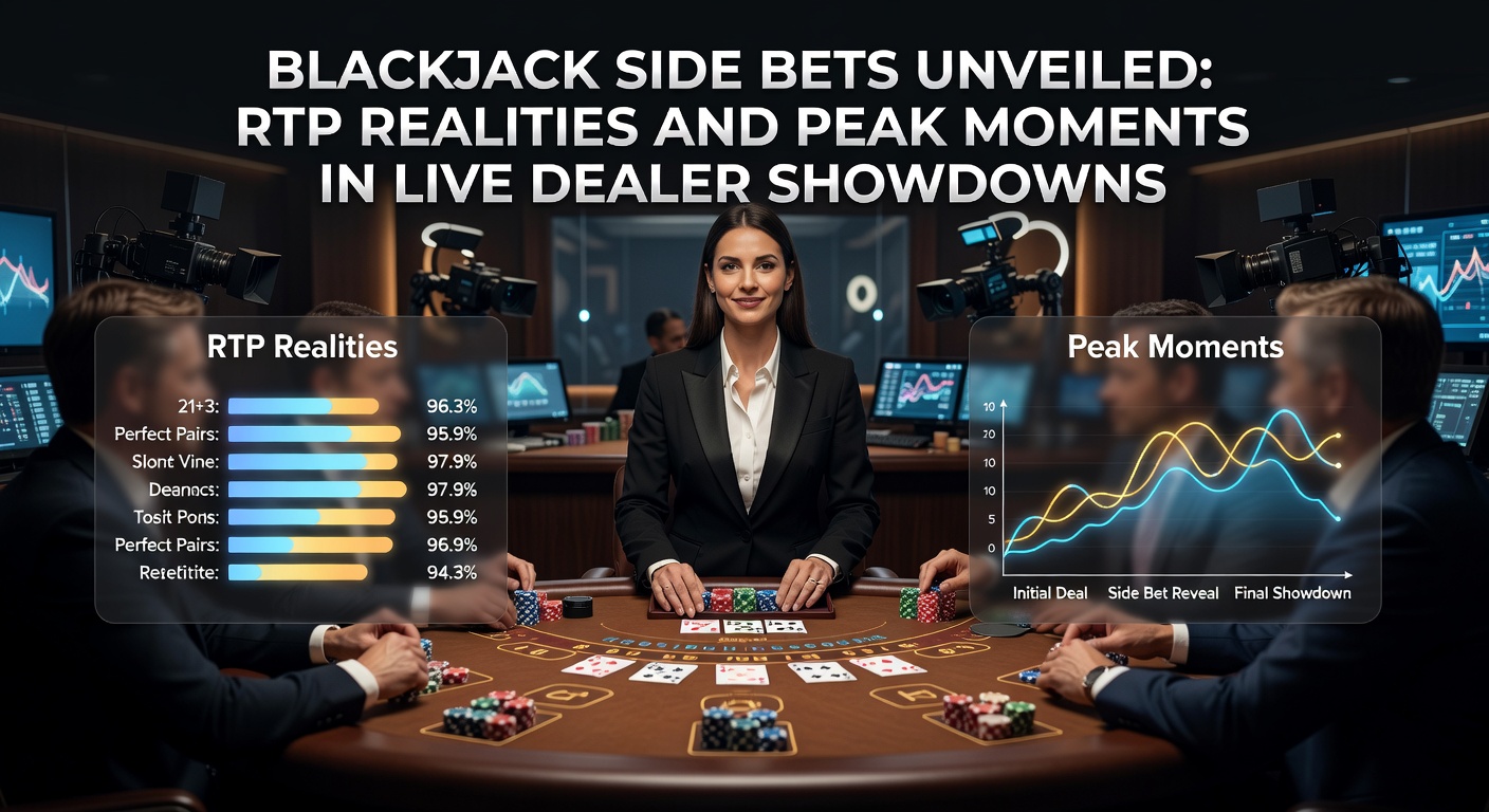 Close-up of a live blackjack hand showing a perfect pairs side bet payout, with chips stacking high amid cheering emojis and dealer smiles