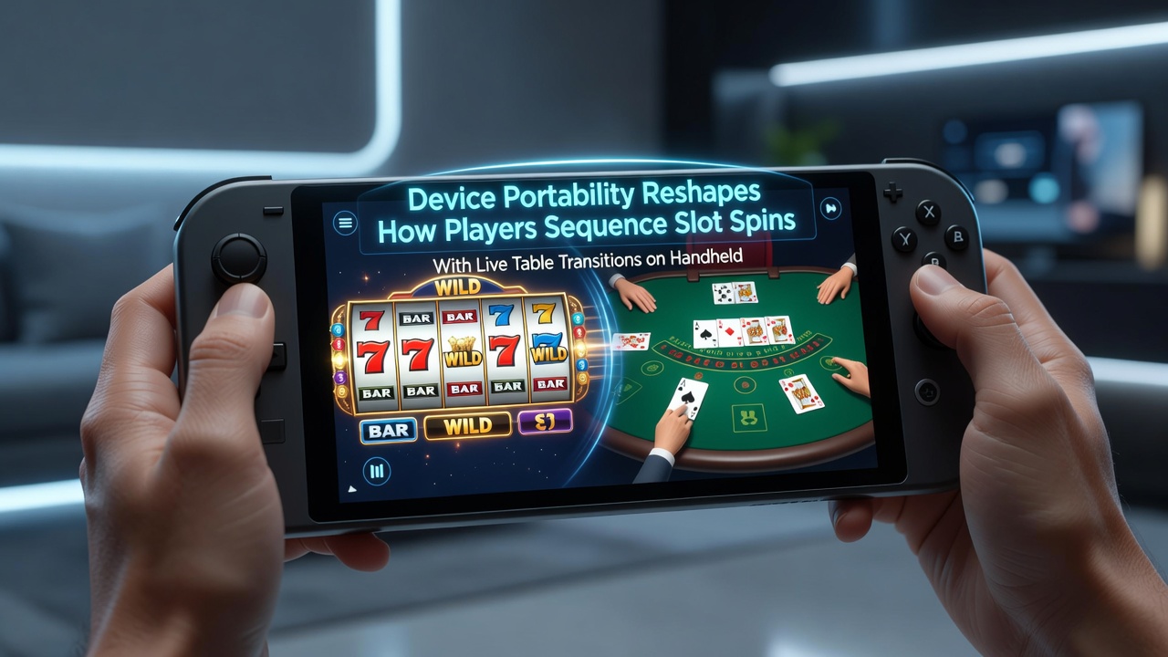 Close-up of smartphone screen showing slot game next to minimized live dealer window during transition