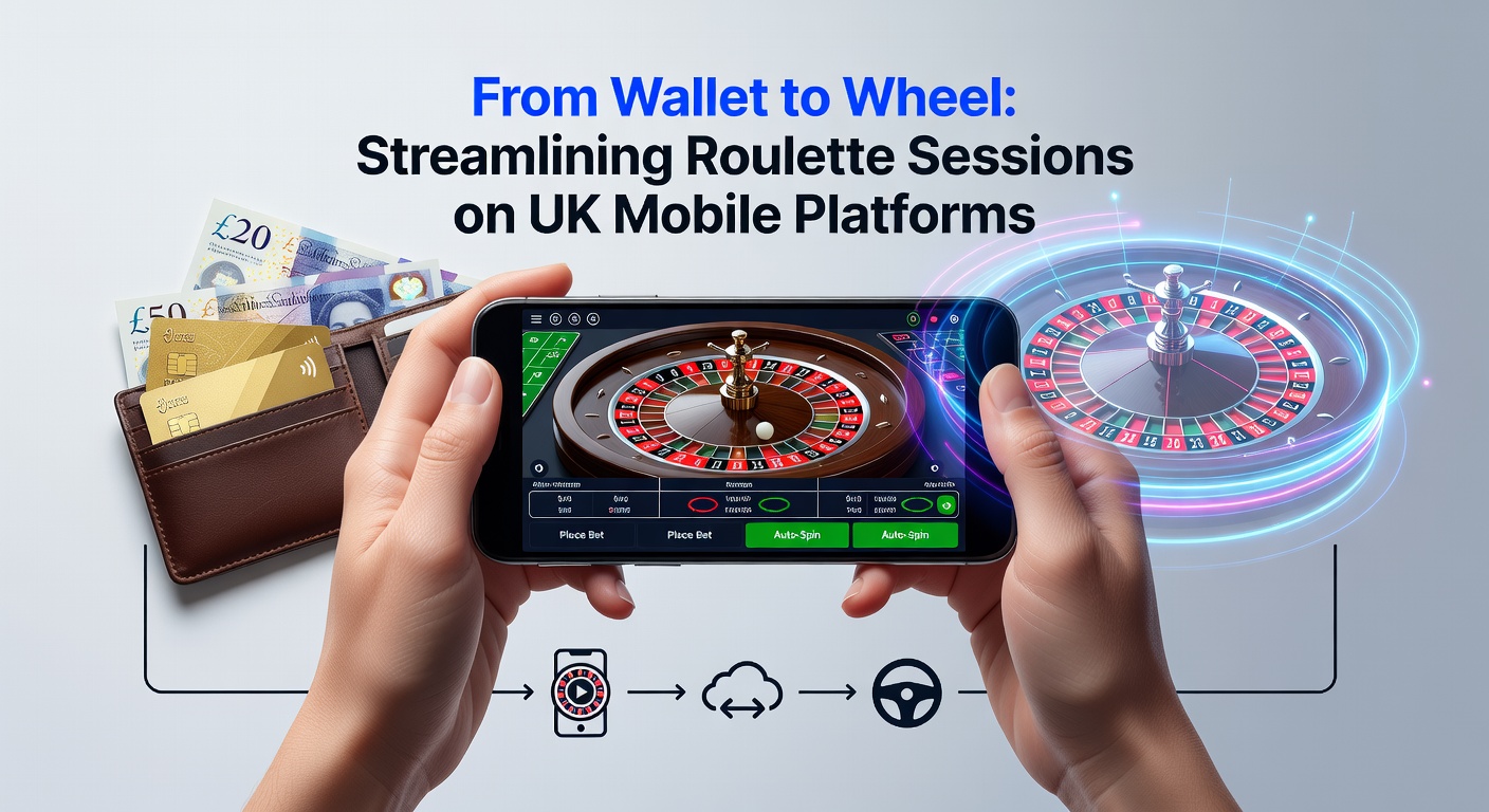 Close-up of a finger tapping a deposit button on a roulette app, transitioning to a spinning wheel with chips placed on red and black