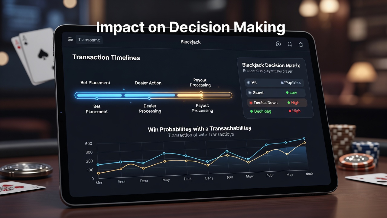 Close-up of blackjack hand on smartphone screen showing delayed balance update notification